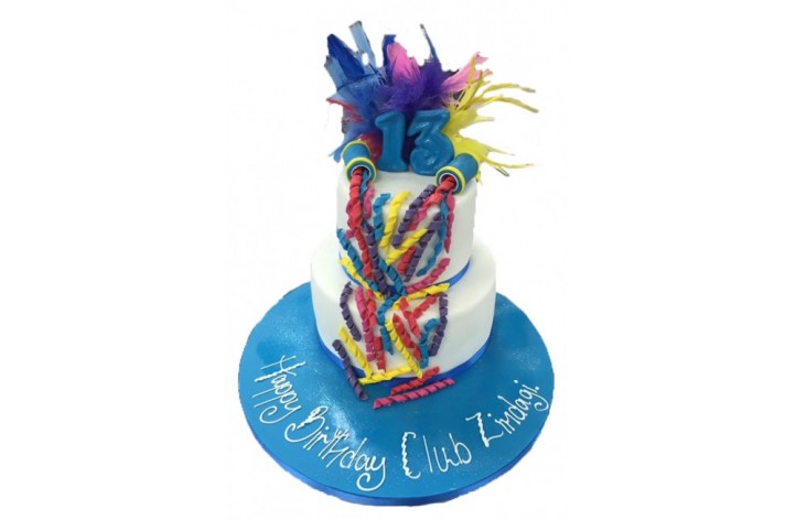 Streamers Tiered Cake